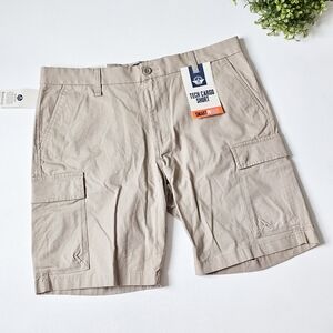 NWT Dockers Levi Strauss Tech Cargo Shorts Mens 34 Smart 360 Flex Stretch Khaki